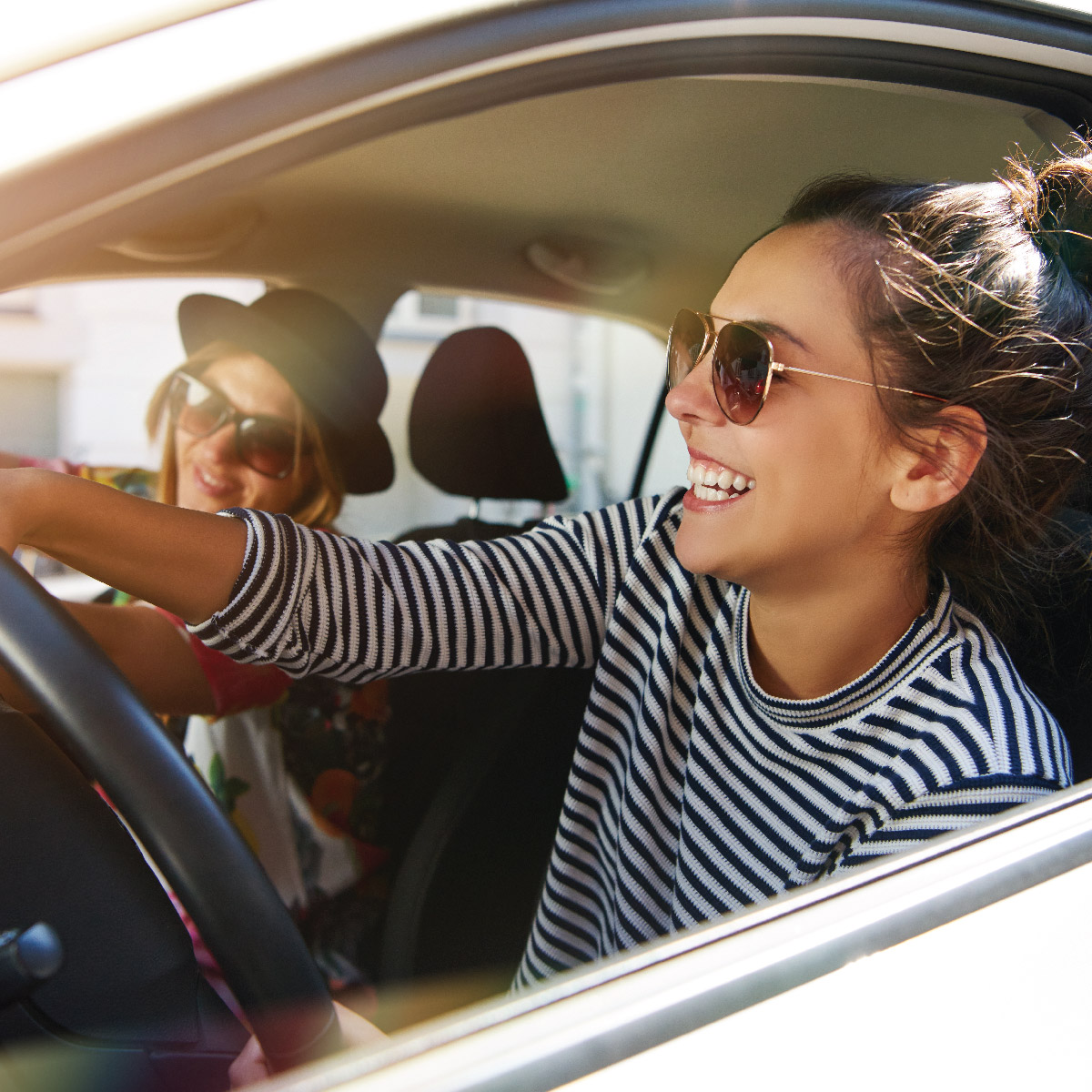 Girls in a car